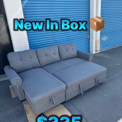 Sofa Bed Sectional Couch 🛋️ New Open Box 📦 Pull Out Bed ✅ Reversible L ✅ Storage Underneath ✅ 