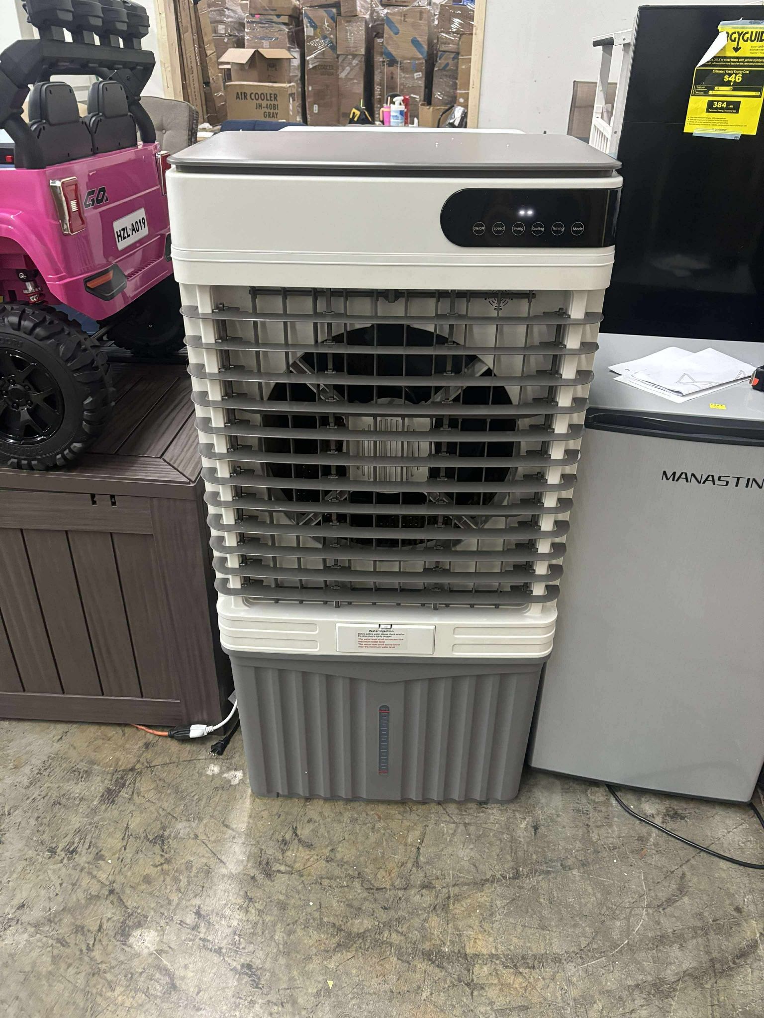 Large 18.5 Gallon Evaporative Air Cooler, 3d Cooling, 18.5 Gallon