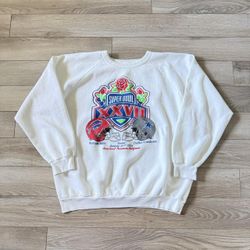Vintage 1993 Super Bowl XXVII Dallas Cowboys Buffalo Bills NFL Crewneck Sweater