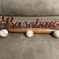 Vintage Baseball Decor Piece 