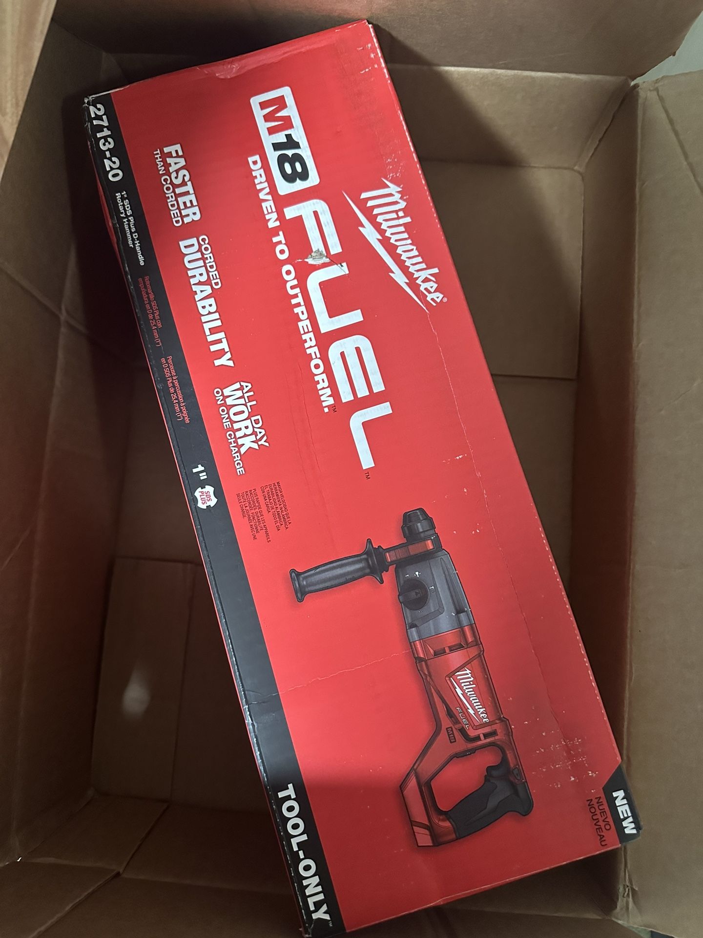 	 M18 FUEL 18V Lithium-Ion Brushless Cordless 1 in. SDS-Plus D-Handle Rotary Hammer (Tool-Only)