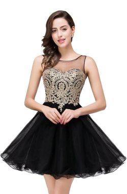 Juniors Homecoming HCO Prom Dress Black Embellished