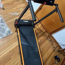Folding Treadmill, Under Desk Treadmills for Home with 2.25HP, 12 HIIT Modes, Compact Small Treadmil