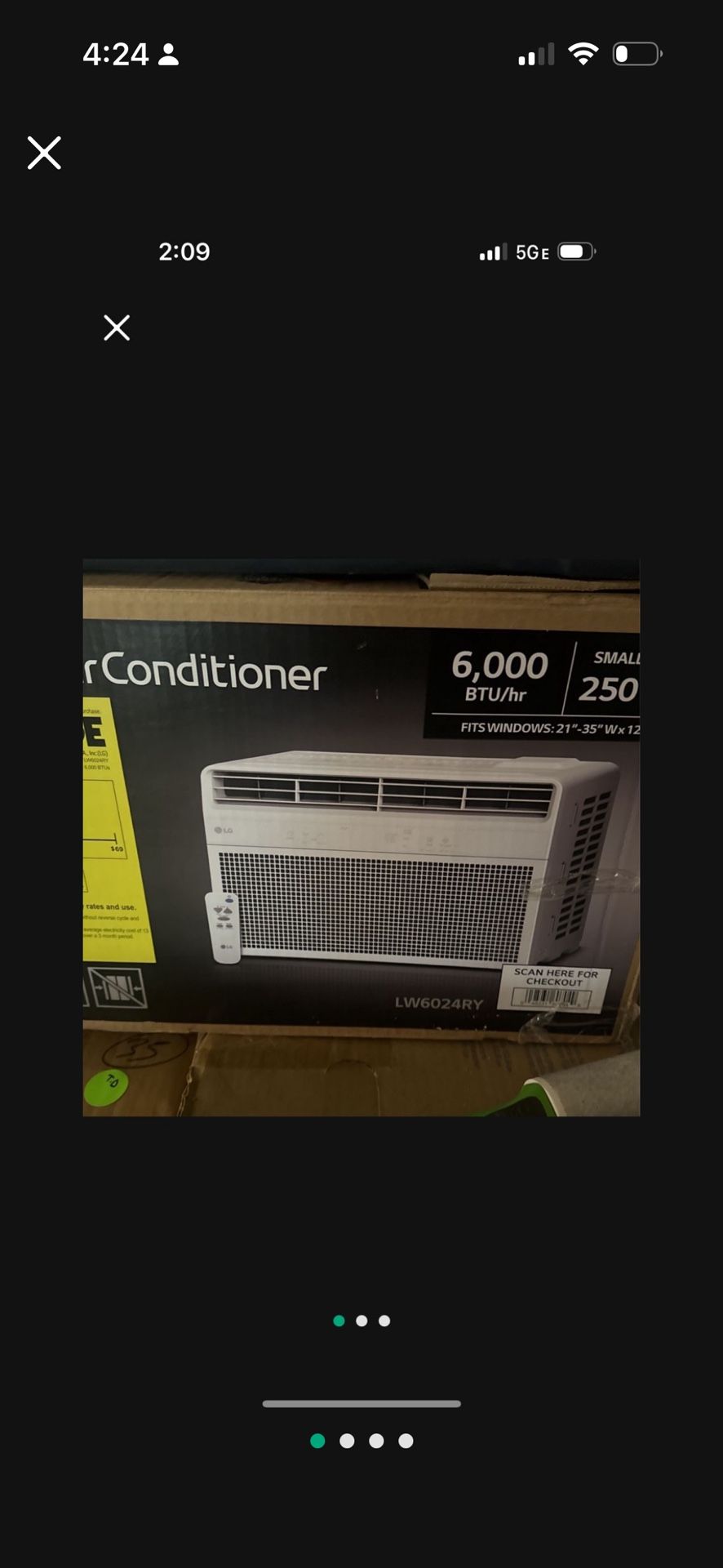 6000 BTU LG ,TOSHIBA ,GE OR VISSANI WINDOW AC 110 V W REMOTE NEW