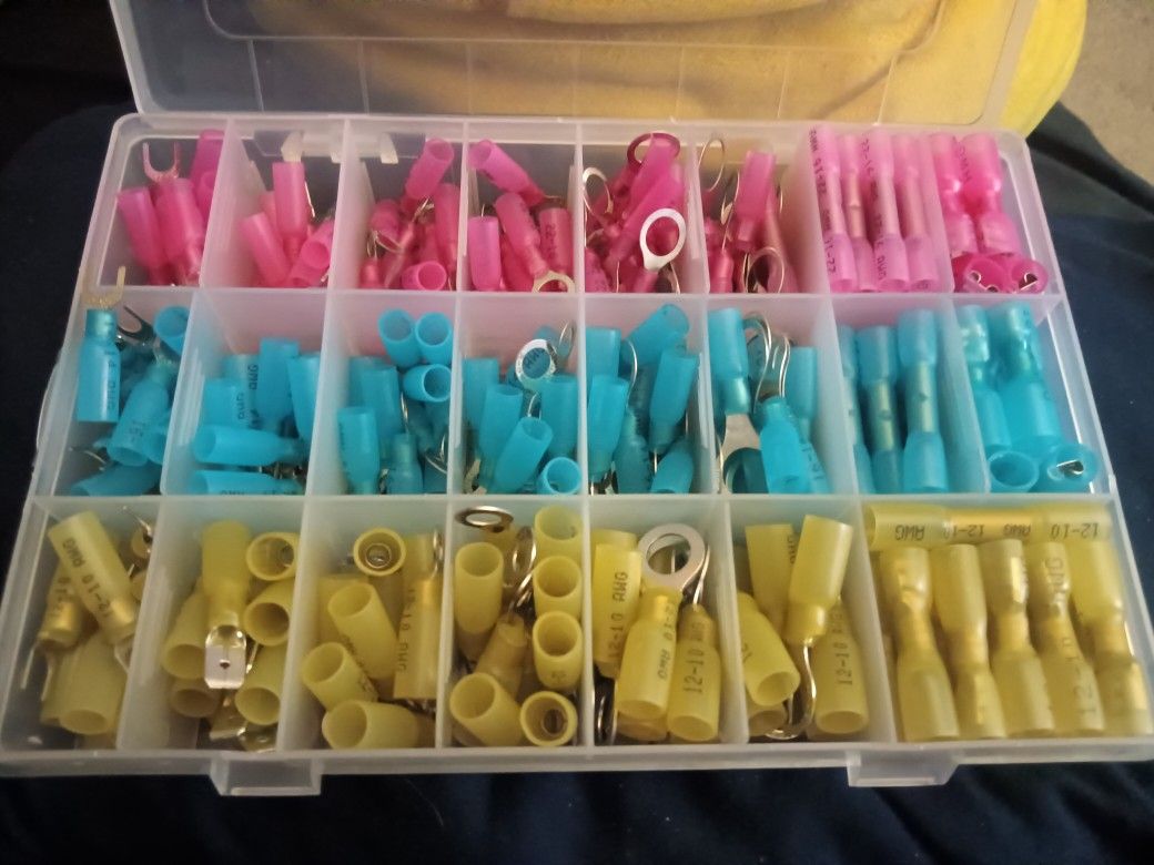 250 PCs Heat Shrink Electrical Wire Waterproof Connectors Terminals Kit