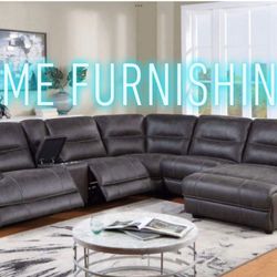 Furniture, Living Room, Sectional Leather