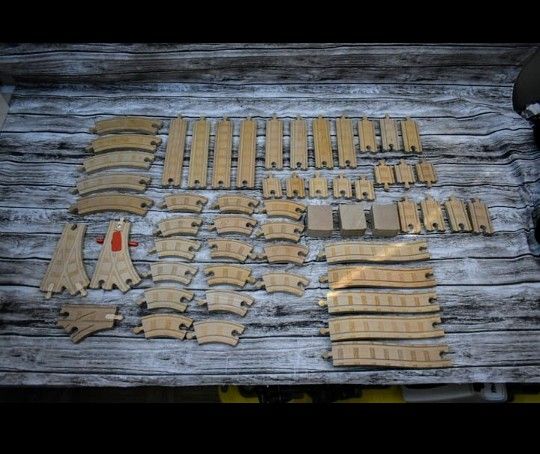 Authentic Thomas & Friends Train Wooden Tracks Track Wood Lot