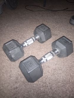 Pair of 15lb dumbbells
