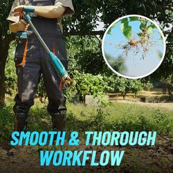 SEESII Next-Gen Electric Stand Up Weed Puller Tool with 20000RPM High-Torque Motor, Battery Powered Garden Weeder 3-Claw Steel Head for Smooth Weeding