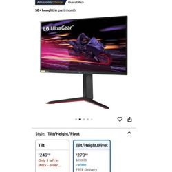 LG UltraGear Gaming Monitor 27’ 240Hz