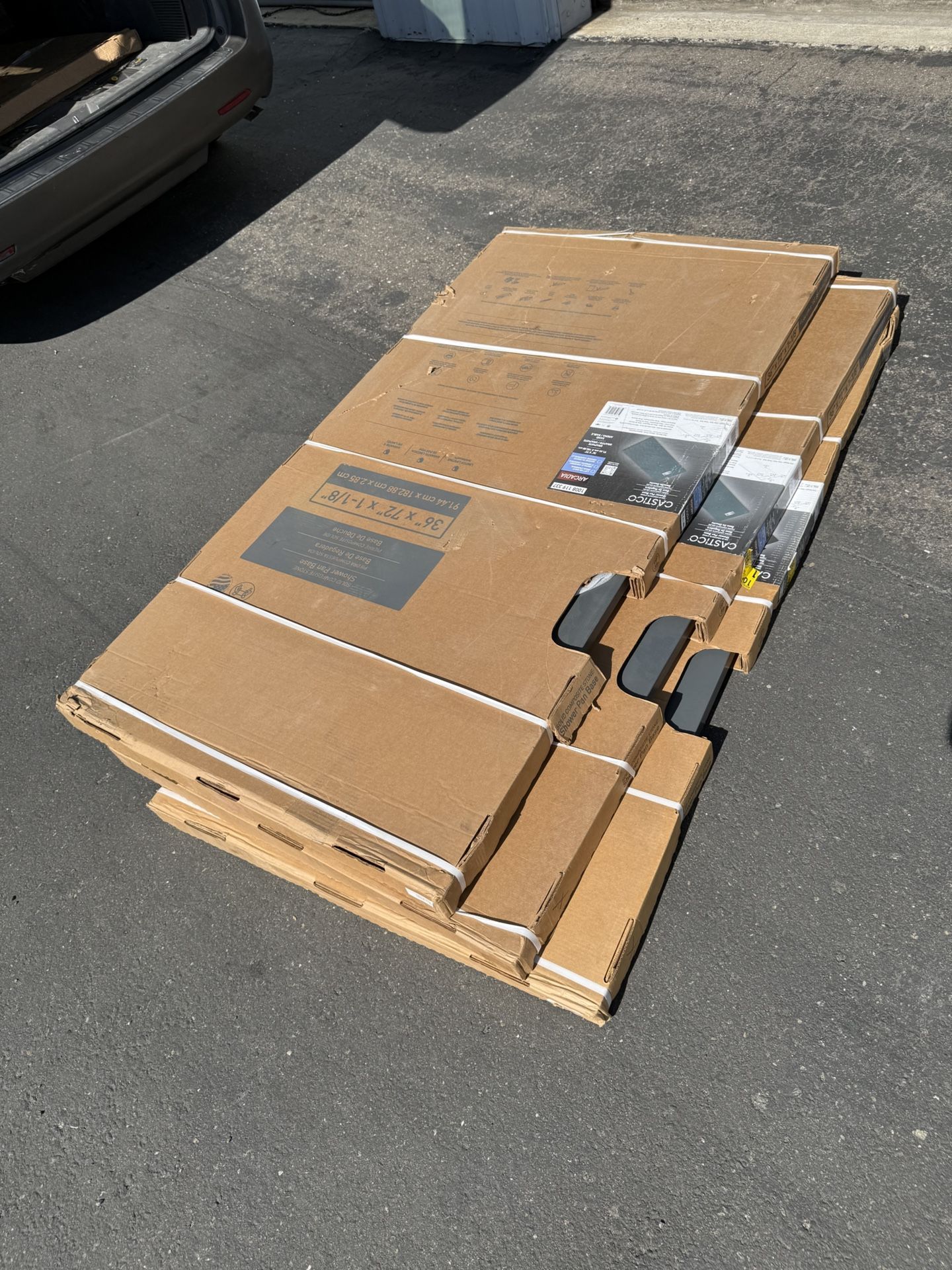 BRAND NEW CASTICO BLACK COMPOSITE STONE SHOWER BASE / PAN