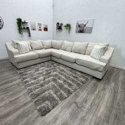 White Sectional Couch - Free Delivery 