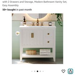 White Bathroom Vanity With Sink