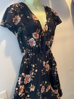 Black floral dress