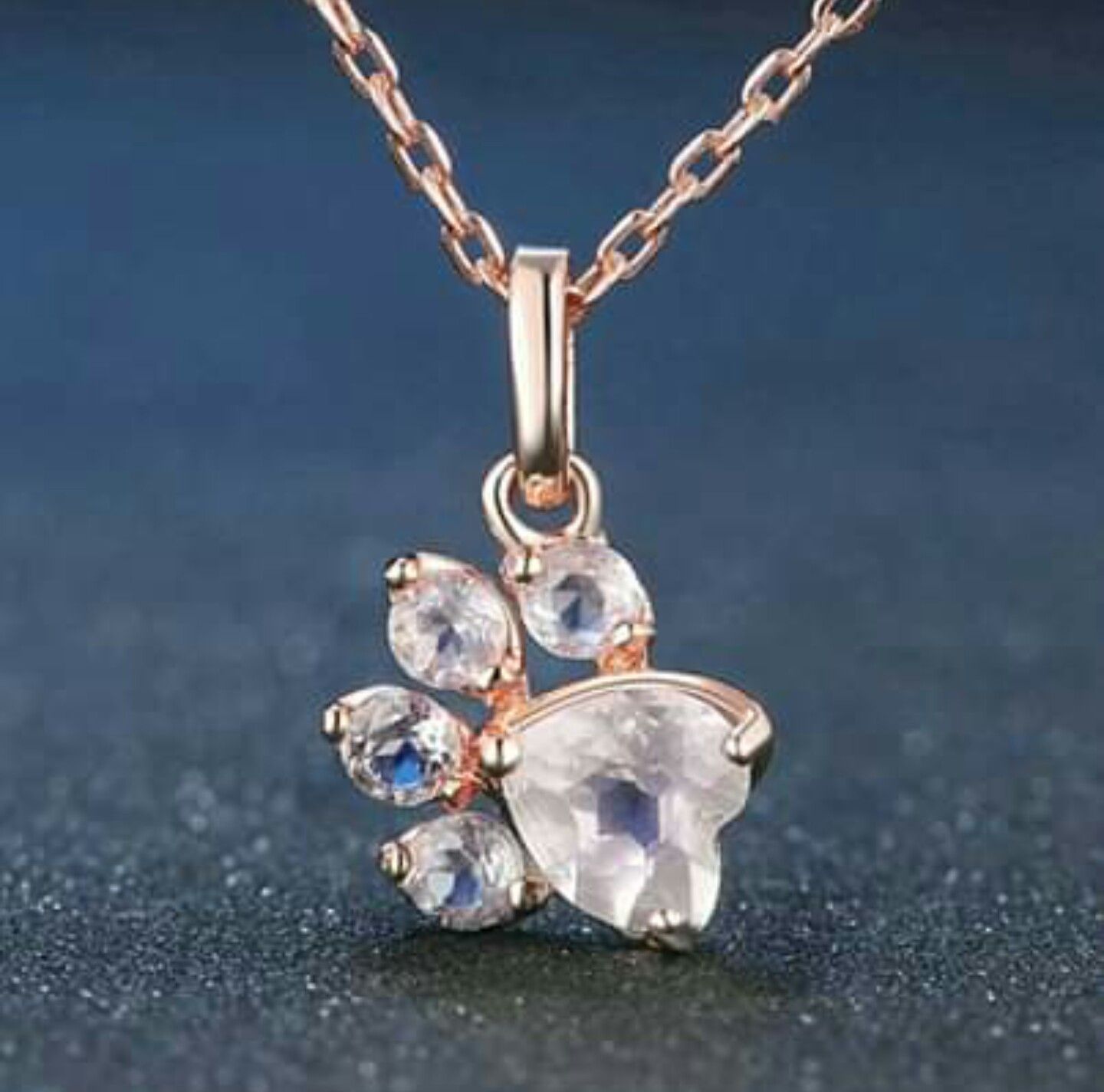 Bear's Paw Pendant 925 Sterling Silver Necklace