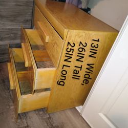 Real Wood Heavy 3 Drawer Dresser 