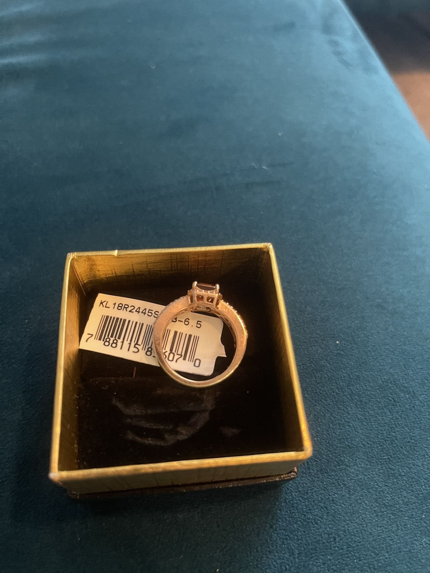 GREAT GIFT  SNLY Sterling Silver Asscher Cut Brown Cubic Zirconia Size 6.5