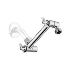 5” Adjustable Shower Head Extension Arm, With Locking Set Screw, Easy To Install, G1/2 Universal Connector Compatible