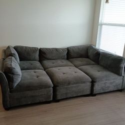 Dark Brown/Greyish Couch 