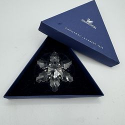 Swarovski Christmas Ornament 2008 Crystal Snowflake Broken Hanger Boxed