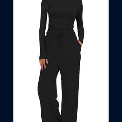 New Large Darong Women's 2 Piece Sets Fall Outfits Long Sleeve Wide Leg Tracksuits Casual Lounge Set Matching Sets $25 Price Firm 