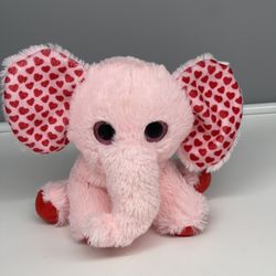 Ty beanie boos sugar the pink valentine elephant plush (regular size 6" plush)