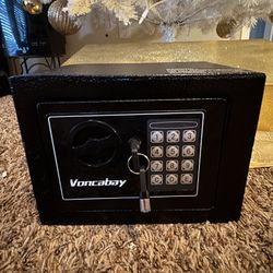 Black Fireproof Money Safe Box with Sensor Light & Mute Mode, Digital Keypad, Fireproof Bag