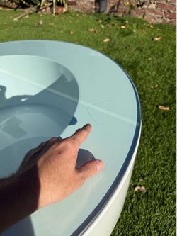 36” Glass Table Top - 1/2 inch thick - Project - Coffee Table Glass Replacement - Has chips & Scratches - GLASS ONLY!