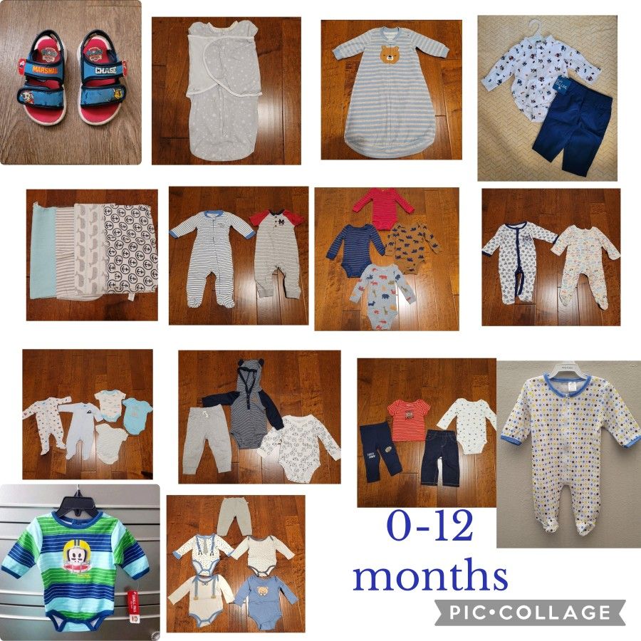 Baby boy bundle sizes 0-12 months