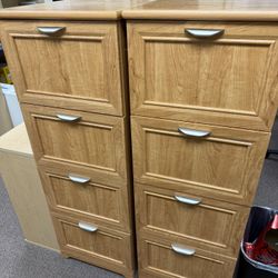 4 Drawer MDF File Cabinet With Hanging Racks For The Drawers. $35 Each