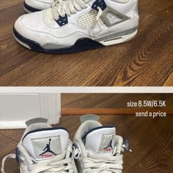 navy jordan 4s