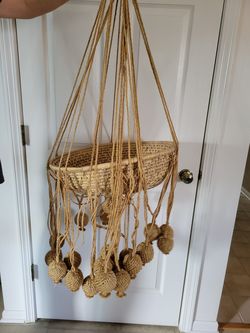 Vintage hanging planter OR could be a cat swing