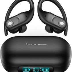 Wireless Earbuds Bluetooth Headphones 130Hrs Playtime with 2500mAh Wireless Charging Case LED Diaplay Hi-Fi Waterproof Over Ear Earphones for Sports R