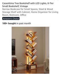 CASAOTTIMA 8 tier tree bookshelf, W led  lights