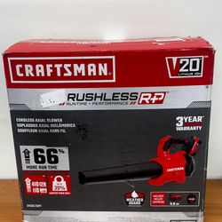 CRAFTSMAN V20 Brushless RP 20-volt 410-CFN 110-MPH Battery Handheld Leaf Blower 5.0 Ah