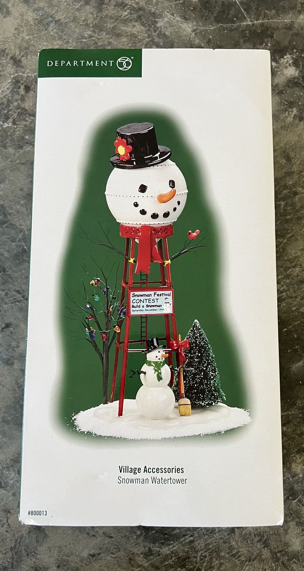 Department 56 Snowman Water Tower Village Accessory