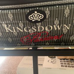 Kingsdown Paris King Size Mattress + 3” Foam Mattress Topper  + King Size Platform Bed Frame