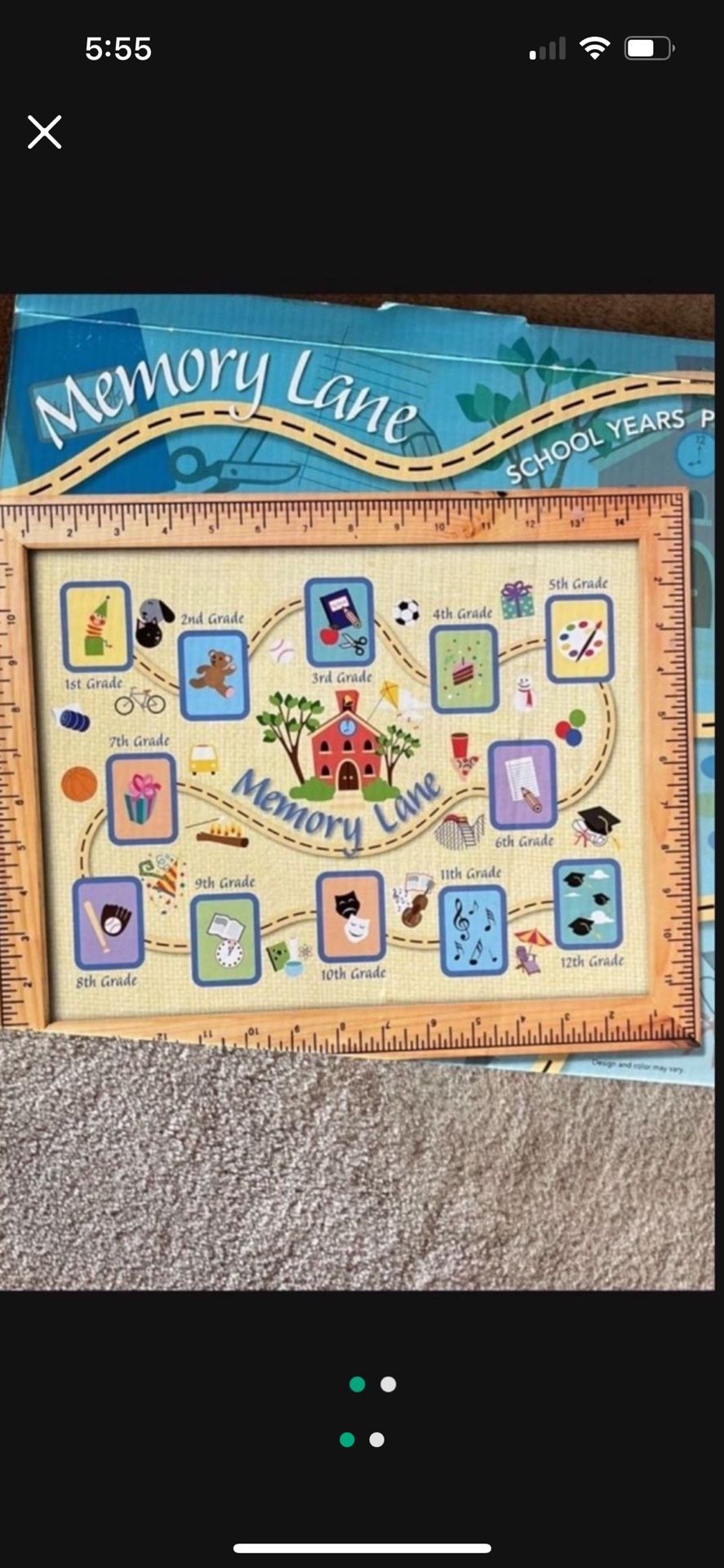 Picture Frame - Memory Lane Picture Frame - keep all your memories in from frame from grade 1 to 12!