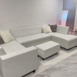Large U Sectional Sofa Never Used 