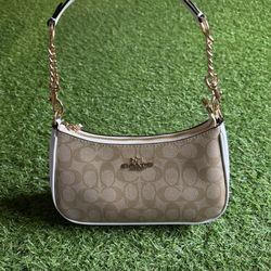 Coach Signature Mini Shoulder Bag - Tan/Gold