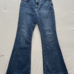 Abercrombie & Fitch Curve Love Ultra High Rise Stretch Flare Jeans - Size 30/10