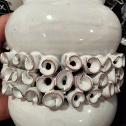 White Vase Terracotta Floral 