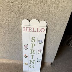 Easter/Spring Wooden Sign