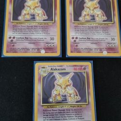 Base Set Alakazam Pokemon Cards
