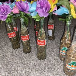 8 Mexican Coke 2 Jarritos Centerpiece Decor With Tropical Flowers 