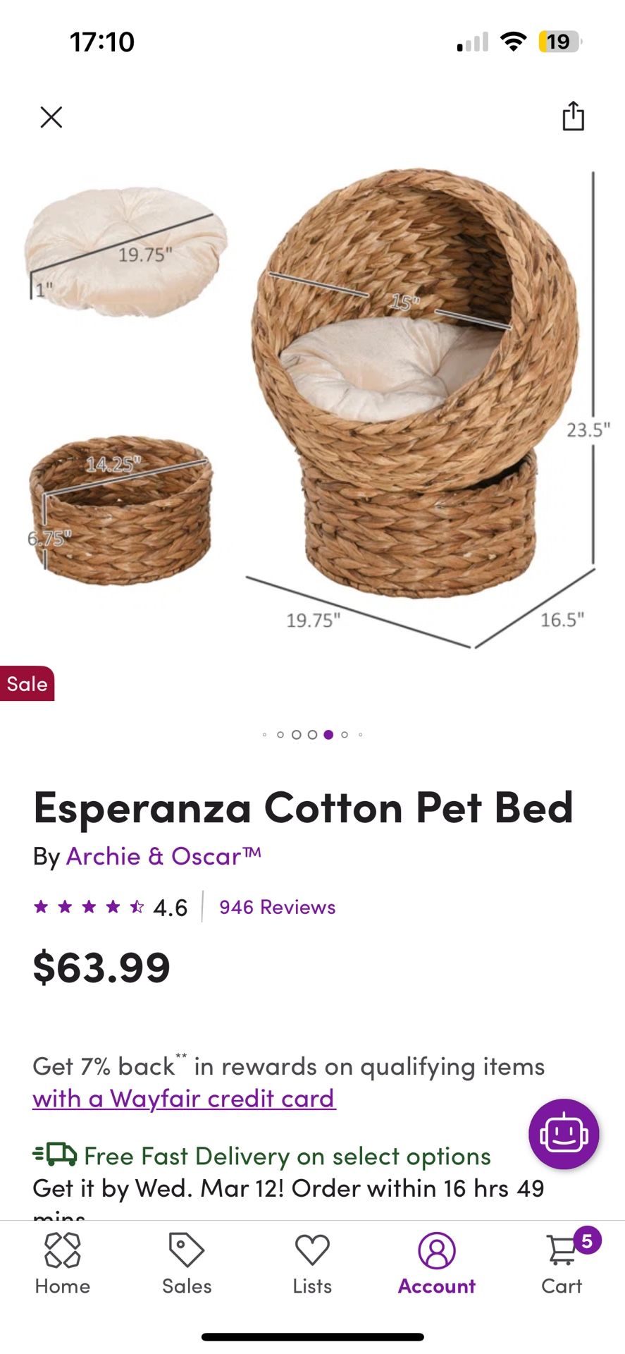 Two Round Cat Beds