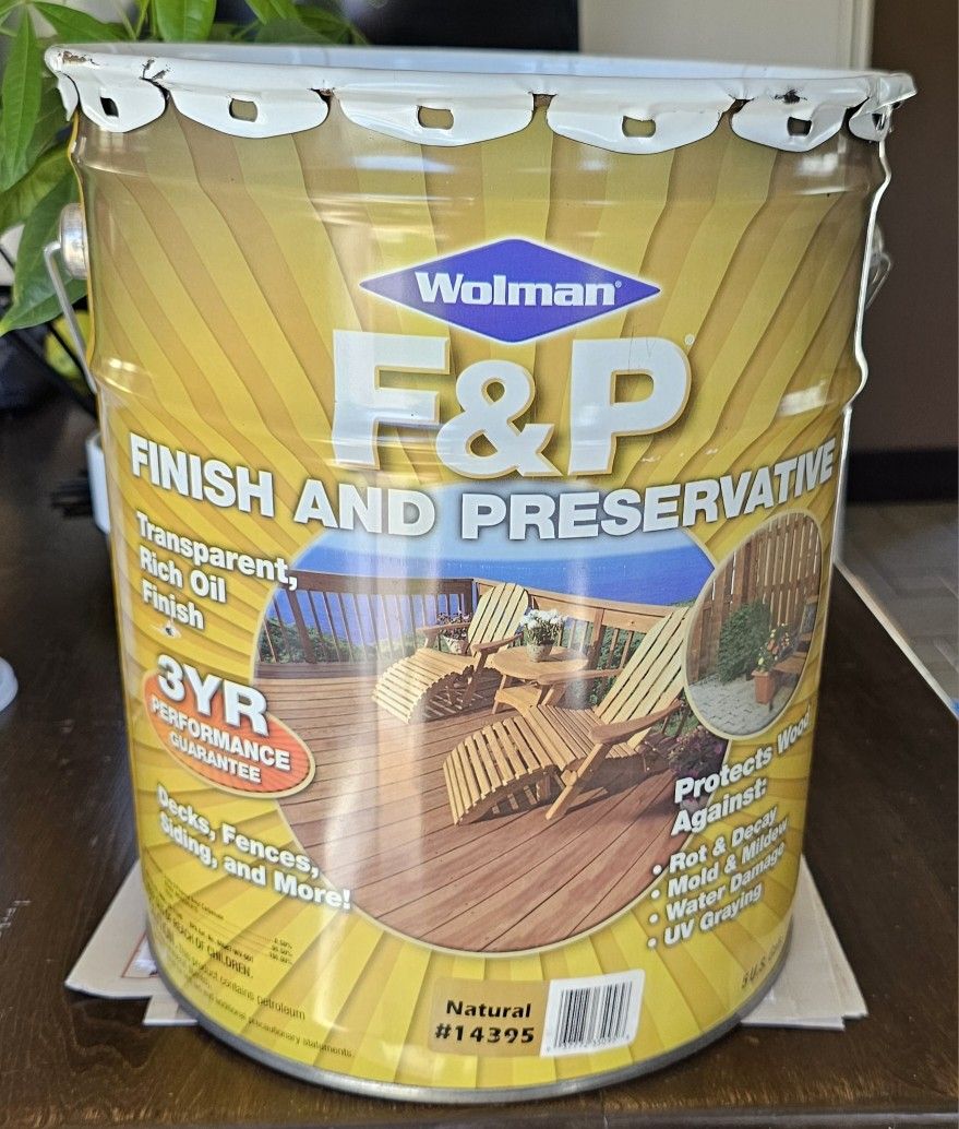 Wolman, F & P, exterior wood stain, Natural, 5 gallon