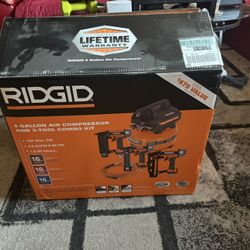 Rigid 6 Gallon Air Compressor Kit With 3 Nail Guns