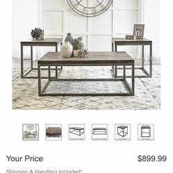 3 Piece Coffee Table Set