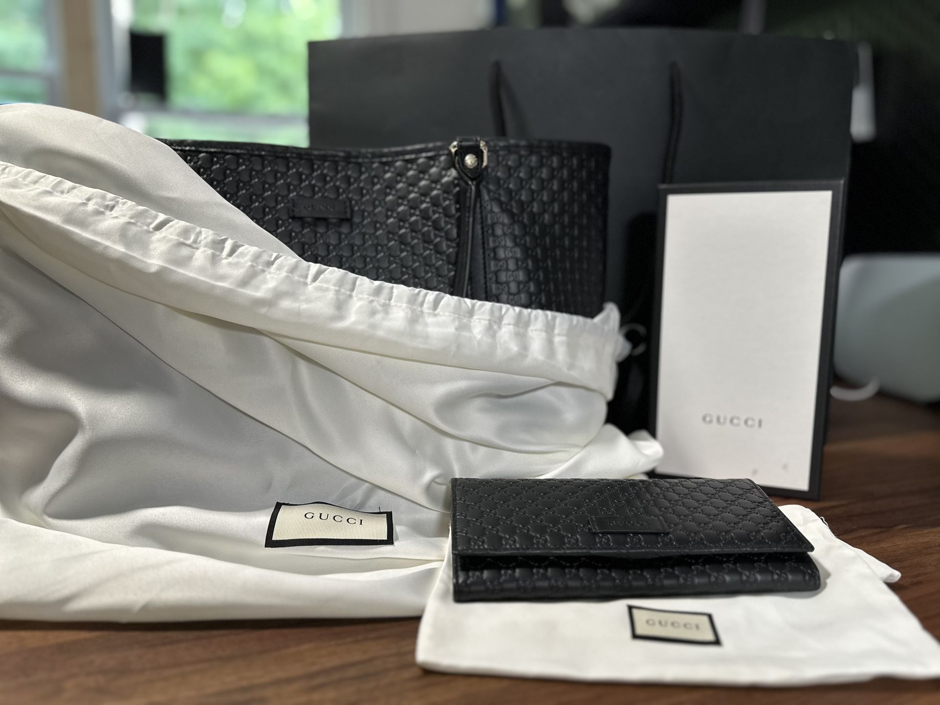 Gucci Guccissima Purse And Wallet Set